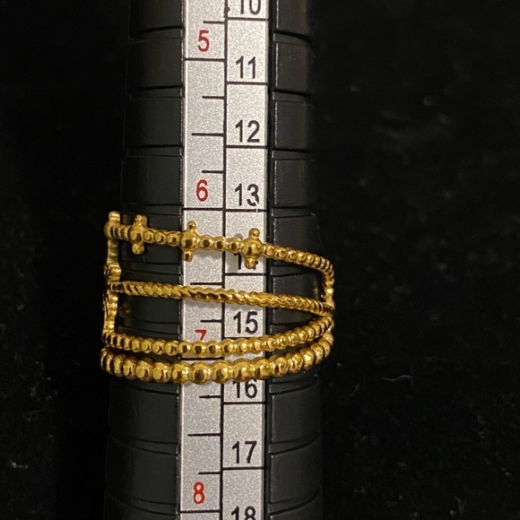 ✨2 for $30✨ Set of 3 💛 Gold Tone Stainless Steel Cuff Rings (Set of 3) - Picture 10 of 11